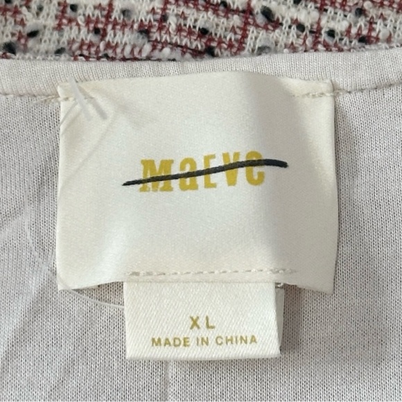 Maeve Anthropologie Susie Tweed Sweater Dress XL Bell Sleeve V-Neck Shift NWOT - Picture 6 of 8